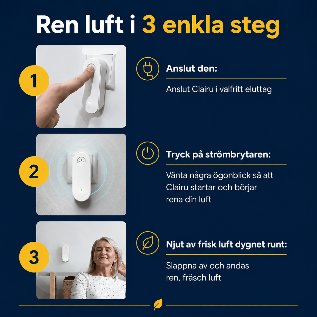 PureFlow™ Luftjonisator - Renare luft för ett friskare hem – på bara 30 minuter