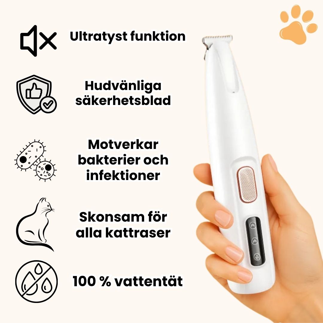 PurrTrim™ Stressfri & Säker Trimning för Känsliga Katter