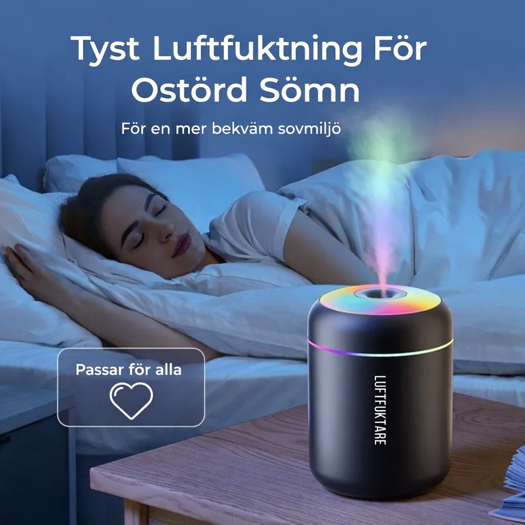 ZenAir™ Compact Luftfuktare – 1 + 1 GRATIS – Skapa Frid i Varje Rum