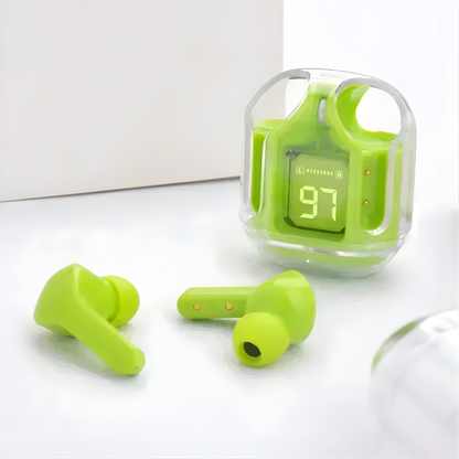 CrystalPods™ - Kristallklart ljud möter futuristisk transparent design 1+1 GRATIS