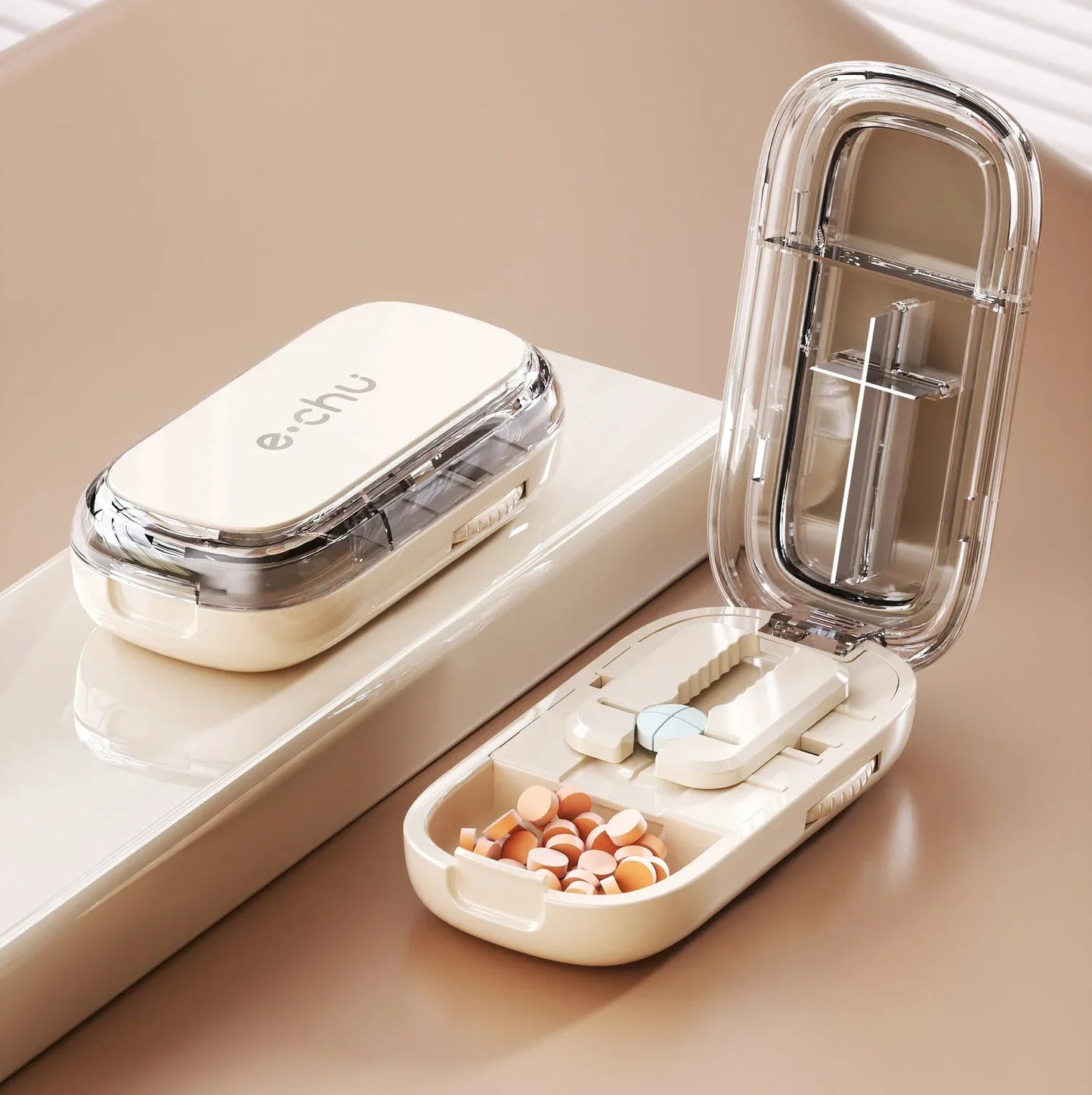 EasyDose™ Tablettdelare med förvaring