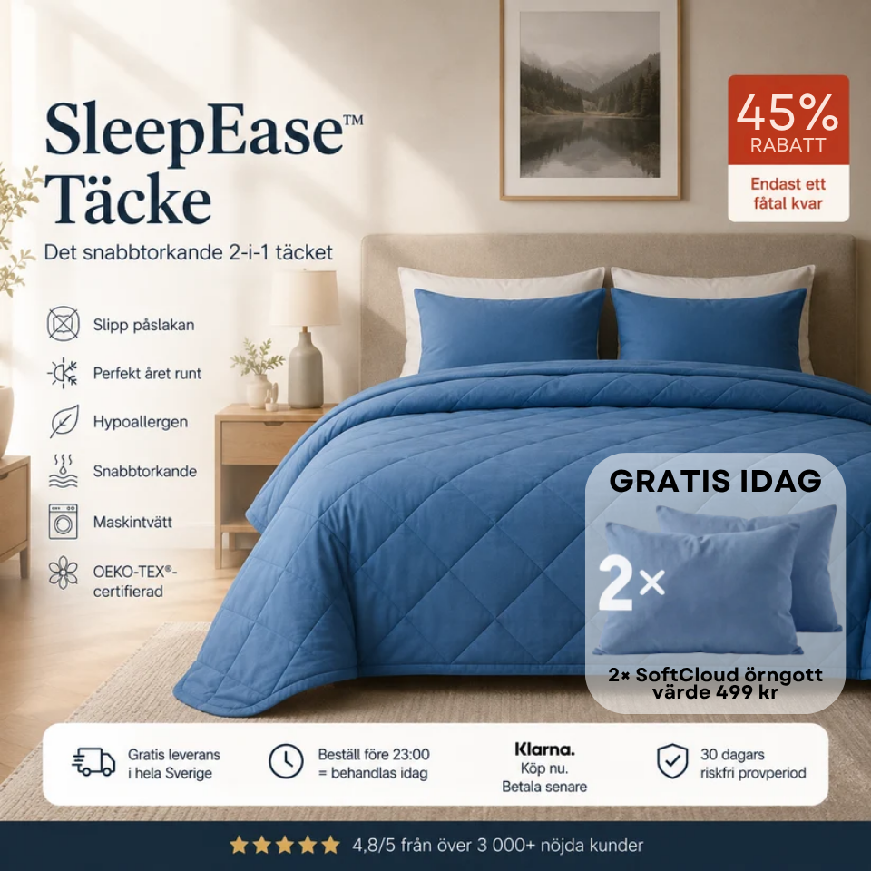 SleepEase™ Täcke – Det snabbtorkande 2-i-1 täcket