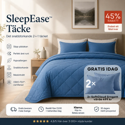 SleepEase™ Täcke – Det snabbtorkande 2-i-1 täcket