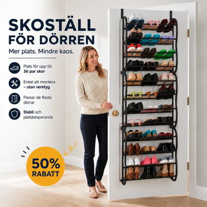 ShoeKeeper™ – Smart skoförvaring över dörren – plats för upp till 36 par skor