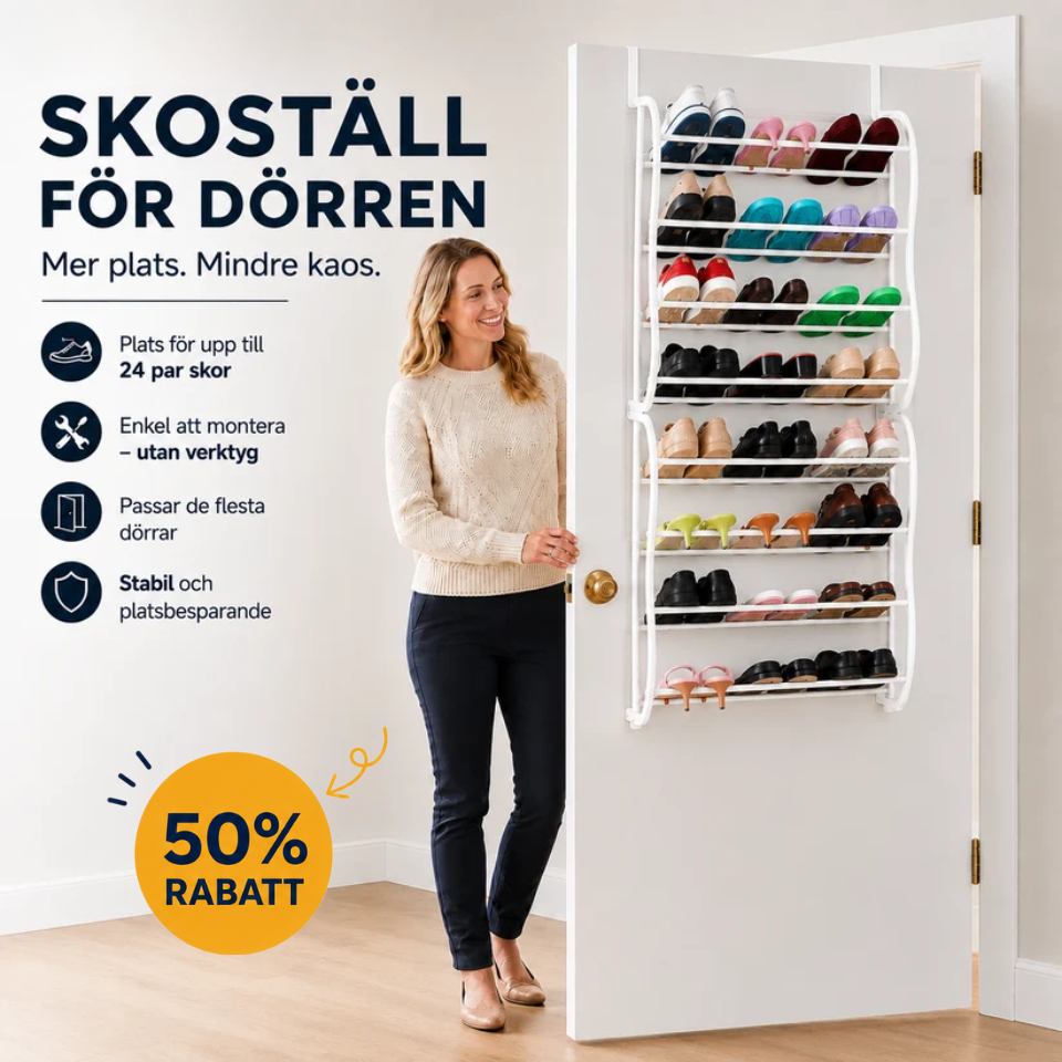 ShoeKeeper™ – Smart skoförvaring över dörren – plats för upp till 36 par skor