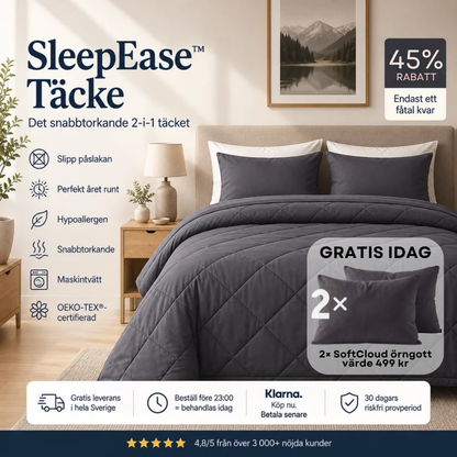 SleepEase™ Täcke – Det snabbtorkande 2-i-1 täcket