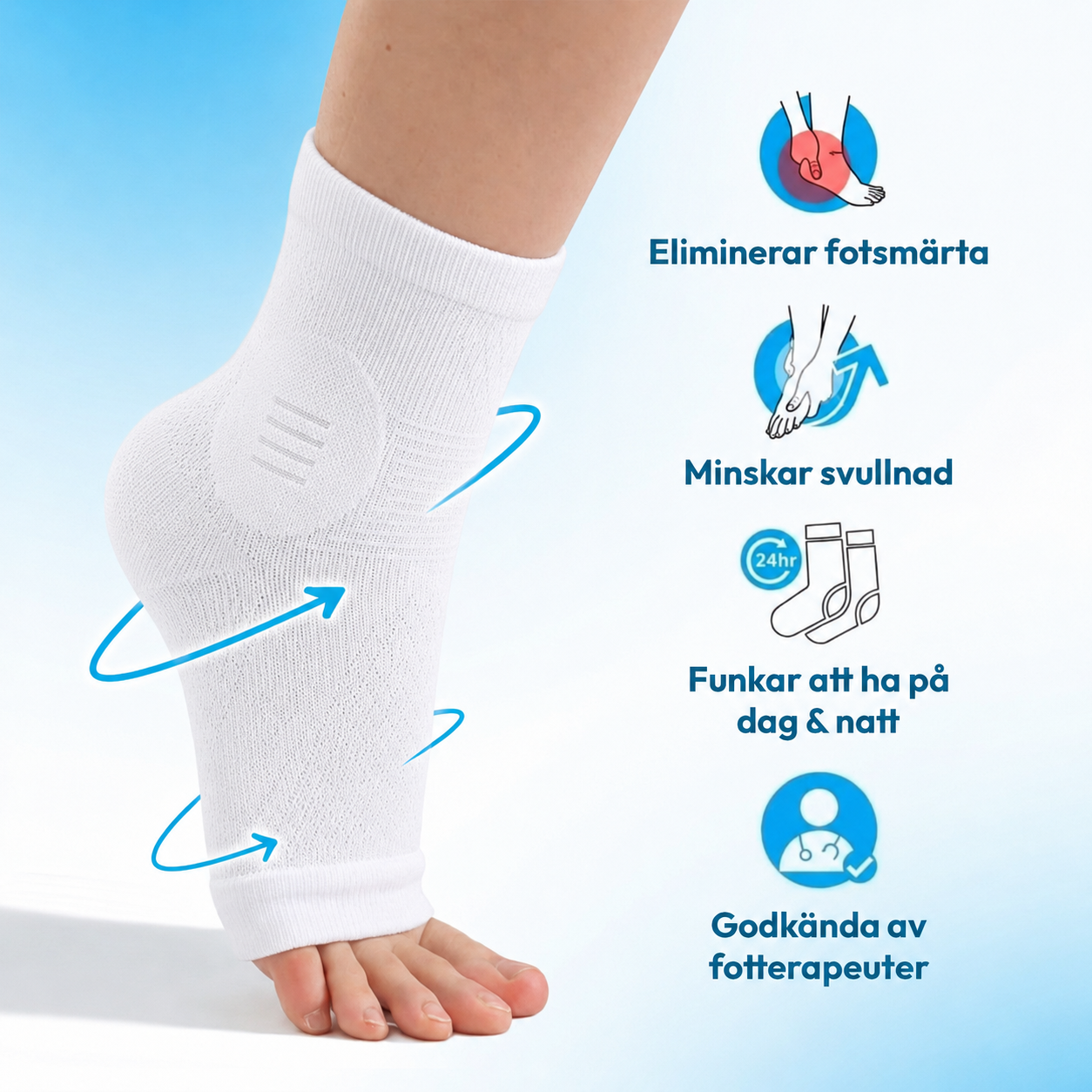 ReliefStep™ – Stöd som Lindrar Trötta & Svullna Fötter