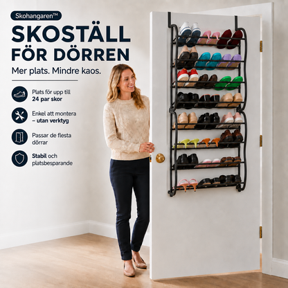 ShoeKeeper™ – Smart skoförvaring över dörren – plats för upp till 36 par skor