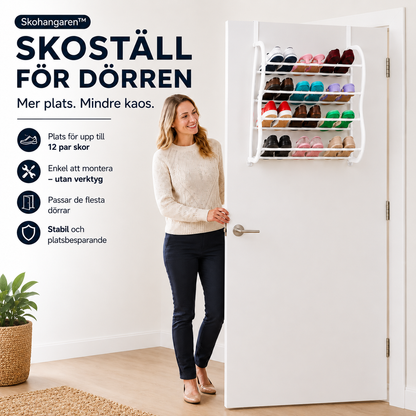 ShoeKeeper™ – Smart skoförvaring över dörren – plats för upp till 36 par skor