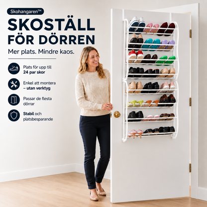 ShoeKeeper™ – Smart skoförvaring över dörren – plats för upp till 36 par skor