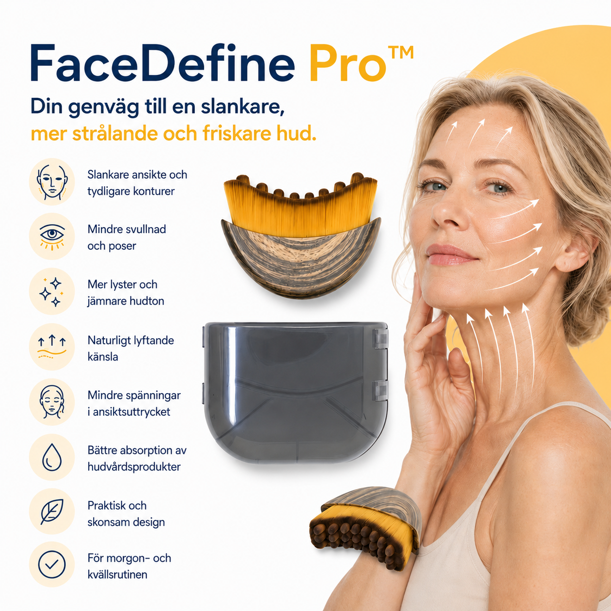 FaceDefine Pro™ - 1 + 1 GRATIS - Lymfmassage för ansiktslyft och naturlig lyster