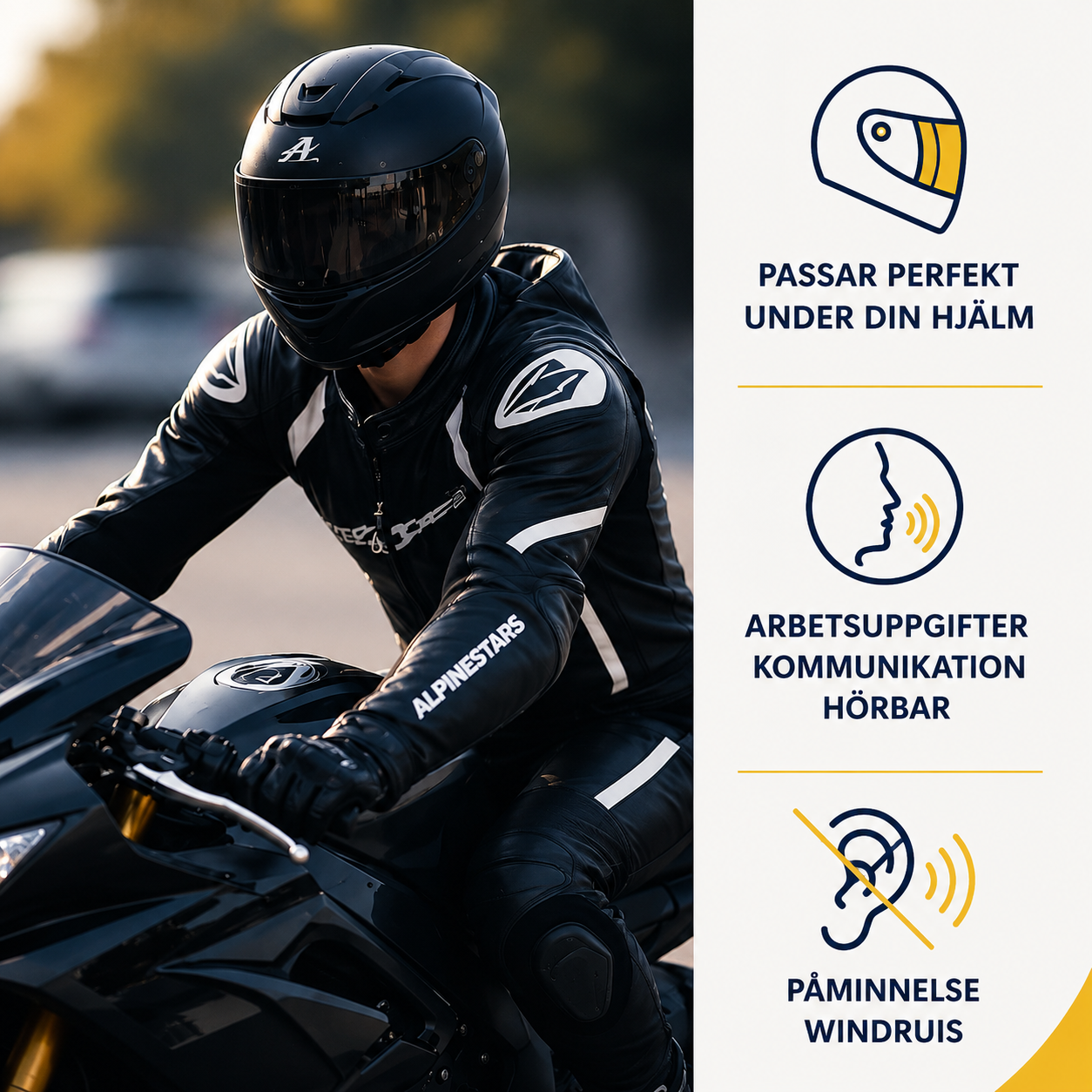 NoiseGuard™ Ljuddämpande öronproppar för motorcyklister 1+1 GRATIS