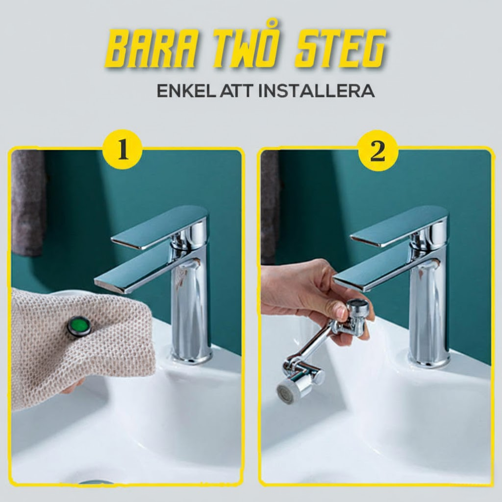 FlexTap™ Roterande Kranmunstycke – 1 + 1 GRATIS – 1080° Justerbar