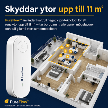 PureFlow™ Luftjonisator - Renare luft för ett friskare hem – på bara 30 minuter