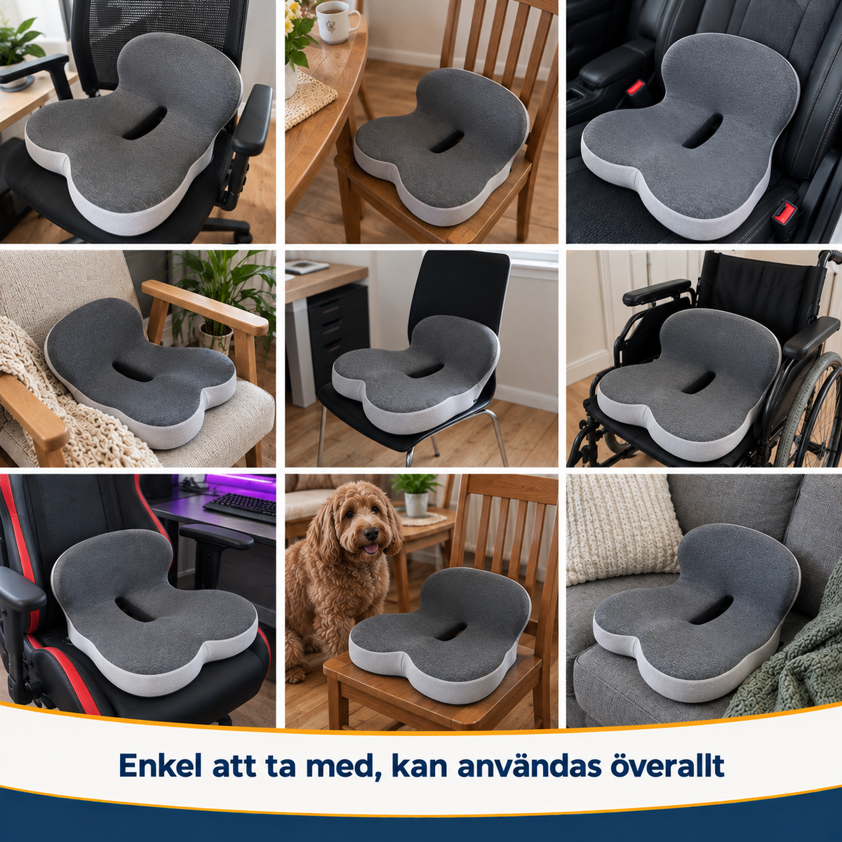 ReliefSeat™ — Ergonomisk sittkudde för tryckavlastning och stöd