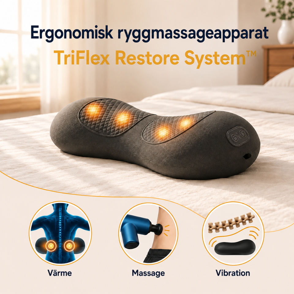 SpineRelief™ Pro - Elektrisk Ryggmassager med Värme