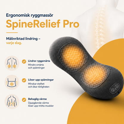 SpineRelief™ Pro - Elektrisk Ryggmassager med Värme
