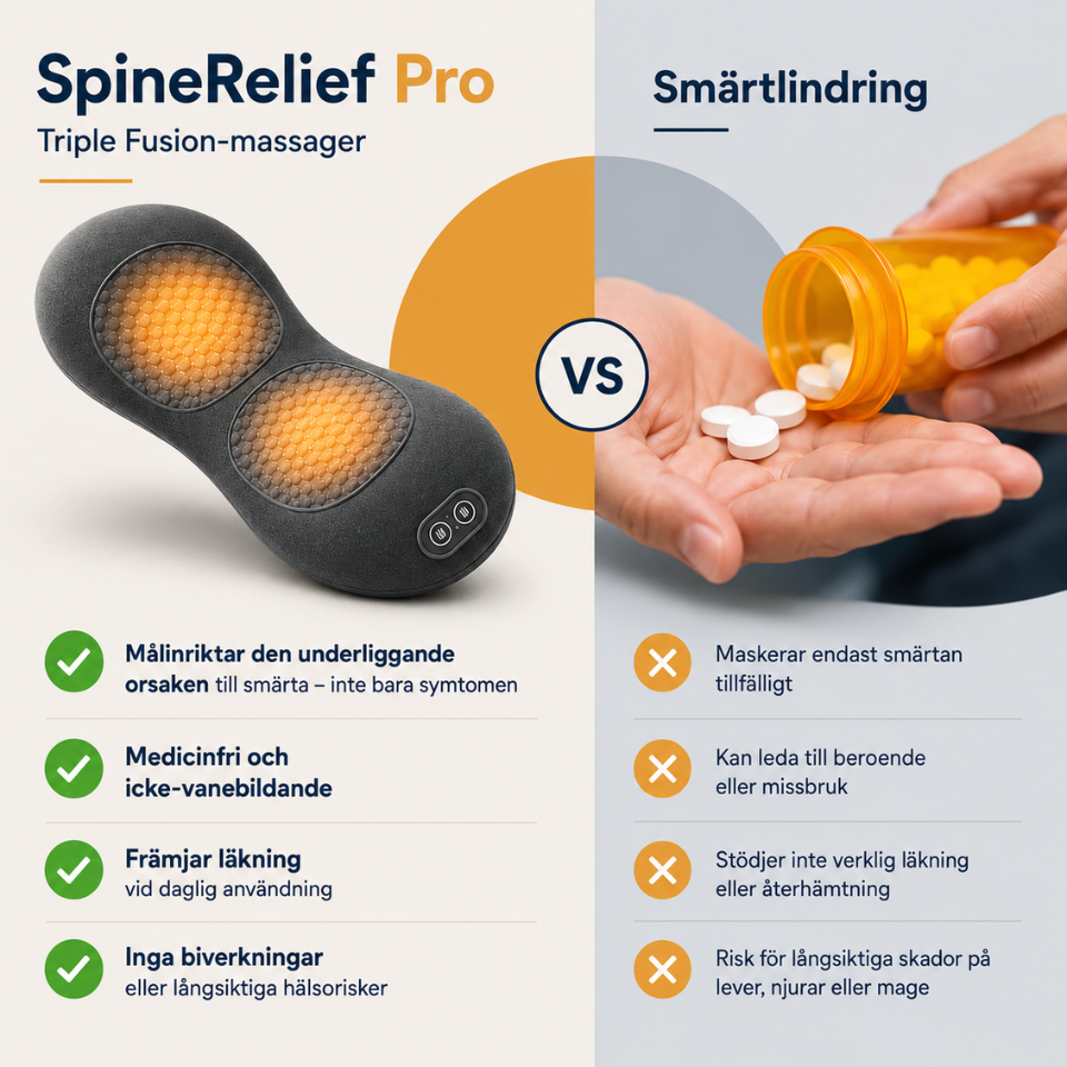 SpineRelief™ Pro - Elektrisk Ryggmassager med Värme