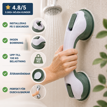 SafeGrip™ Stödhandtag - Extra trygghet i duschen helt utan att borra - 1+1 GRATIS