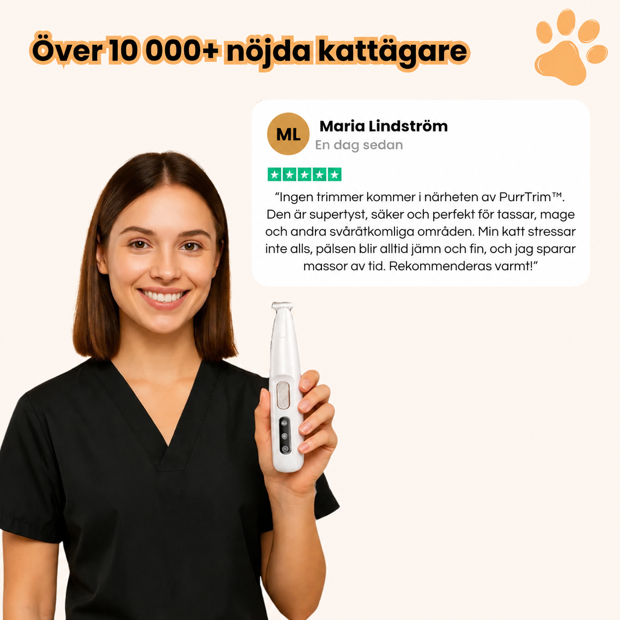 PurrTrim™ Stressfri & Säker Trimning för Känsliga Katter