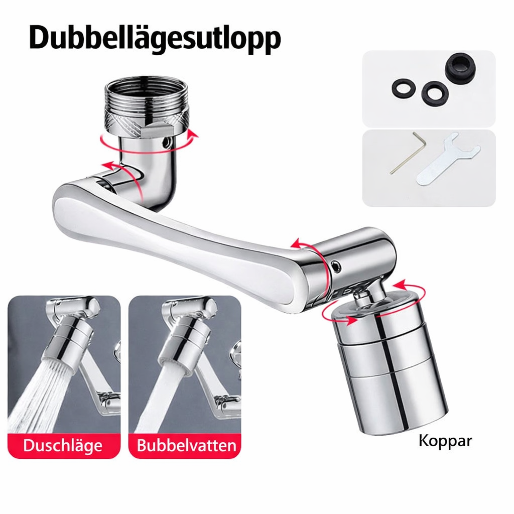 FlexTap™ Roterande Kranmunstycke – 1 + 1 GRATIS – 1080° Justerbar