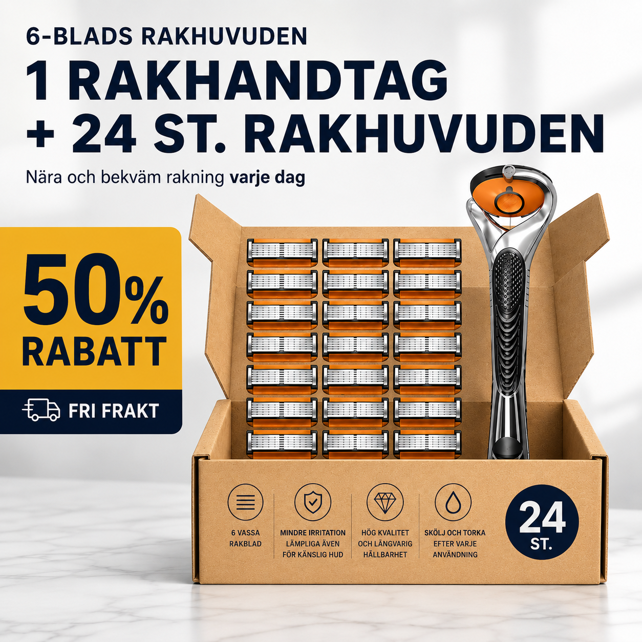 EdgePro™ – 6-Blad Precision Rakset