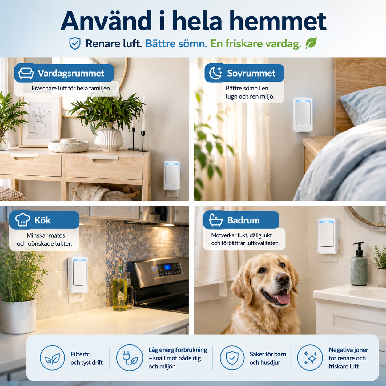 NordAura™ Luftförbättrare – 1+1 GRATIS - För Fräschare Luft i Hela Hemmet