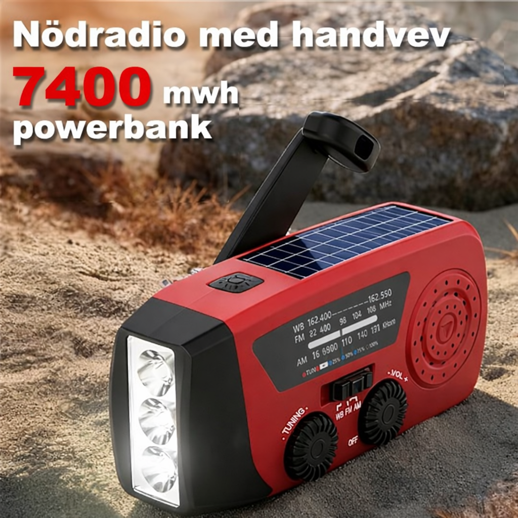StormGuard™ Nödradio – Radio, Lampa & Krisberedskap i Ett