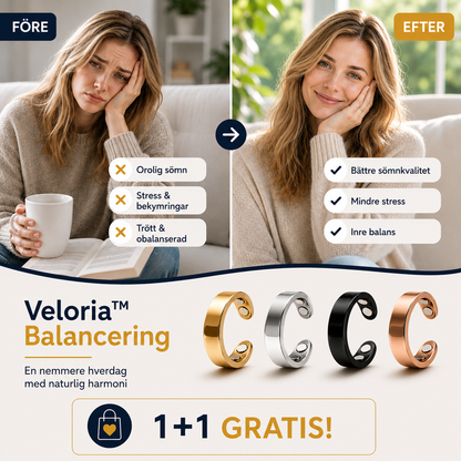 Veloria™ Balansring – Mindre stress och bättre sömn på 7 dagar – utan medicin 1+1 GRATIS