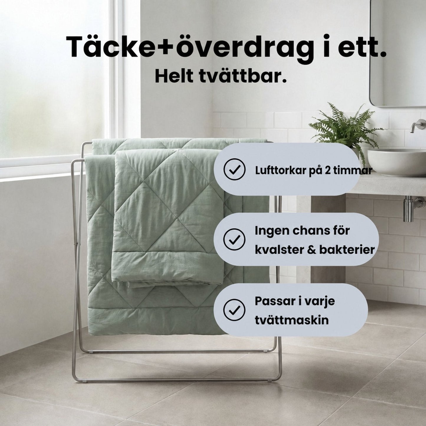SleepEase™ Täcke – Det snabbtorkande 2-i-1 täcket