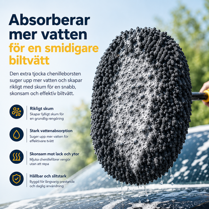 AquaSweep™ Tvättborste – Skinande Ren Bil Utan Repor - 40% RABATT